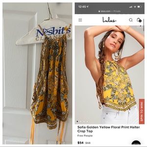 Free people halter crop top